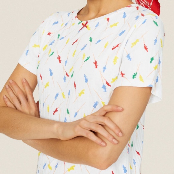 Rachel Antonoff Fitz Dress in Blue Floral - Picture 6 of 6